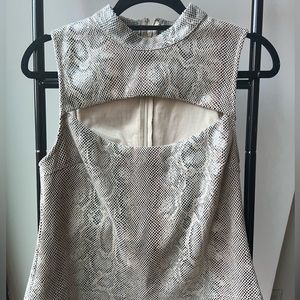 Urban Outfitters Snakeskin Cut Out Sleeveless Blouse EUC